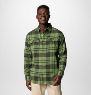 Men Columbia Flare Gun™ Stretch Flannel Shirts Green | US-OWMZFK-763