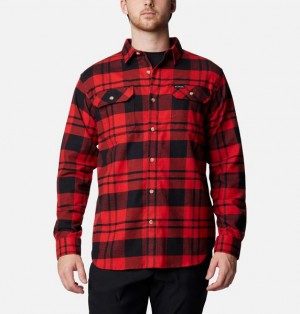 Men Columbia Flare Gun™ Stretch Flannel Shirts Red | US-AJHCWE-841