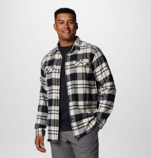 Men Columbia Flare Gun™ Stretch Flannel Shirts Black | US-XPZDUF-290