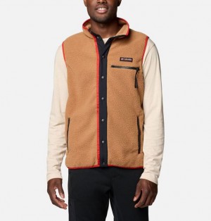 Men Columbia Helvetia™ Fleece Vest Brown | US-RMHBKI-613