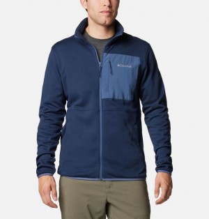 Men Columbia Hike™ II Technical Fleece Jackets Navy / Navy | US-RGKHNQ-971