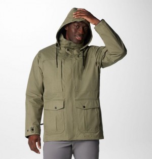 Men Columbia Horizons Pine™ II Waterproof 3 In 1 Jackets Grey / Green | US-DUBFSQ-582