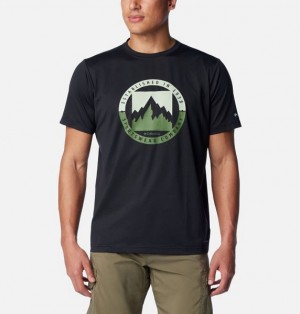 Men Columbia Ice Lake™ II Technical T-Shirt Black | US-CNURYJ-869