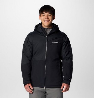 Men Columbia Iceberg Point™ II Waterproof Ski Jackets Black | US-QXNRUH-683