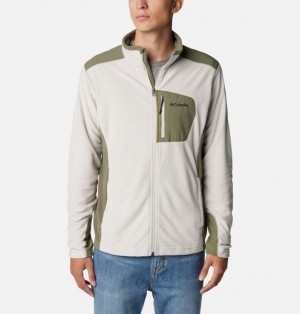 Men Columbia Klamath Range™ Fleece Jackets Dark Grey / Grey Green | US-KIQNHV-238