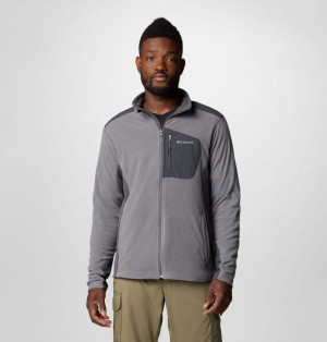 Men Columbia Klamath Range™ Fleece Jackets Grey / Dark Grey | US-GNBCVT-851