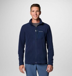 Men Columbia Klamath Range™ Fleece Jackets Navy | US-NWDBFM-038