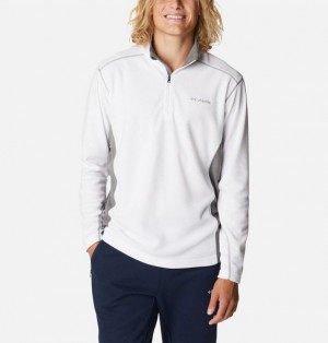 Men Columbia Klamath Range™ II Half Zip Fleece White / Grey | US-FIQXCH-324