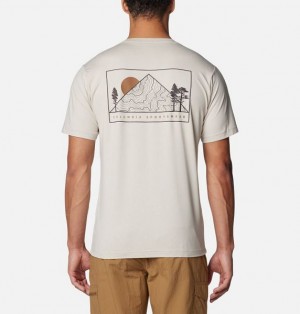 Men Columbia Kwick Hike™ Technical Graphic T-Shirt Dark Grey | US-PTOYLR-895