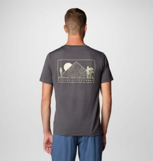 Men Columbia Kwick Hike™ Technical Graphic T-Shirt Black | US-ZPRVAB-650