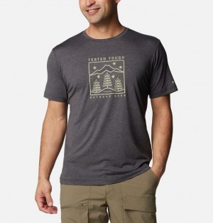 Men Columbia Kwick Hike™ Technical T-Shirt Black | US-XJMCSZ-145