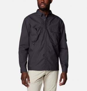 Men Columbia Landroamer™ Cargo Shirts Dark Grey | US-MSRNEO-821