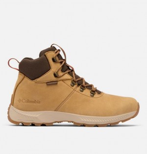 Men Columbia Landroamer™ Explorer Nubuck Waterproof Boots Deep Yellow / Red | US-OIUBCD-795