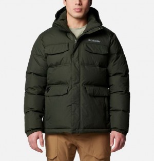 Men Columbia Landroamer™ Hooded Puffer Jacket Navy | US-FGYDCW-279