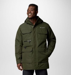 Men Columbia Landroamer™ II Waterproof Parka Jackets Deep Green | US-TRFNWA-107