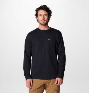 Men Columbia Landroamer™ Long Sleeve T-Shirt Black | US-EVJSTY-865