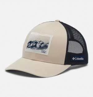 Men Columbia Mesh™ Snap Back Hats Khaki / Navy | US-AUHIWP-759