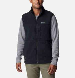 Men Columbia Mountainside™ Heavyweight Fleece Vest Black | US-YZOKEH-470