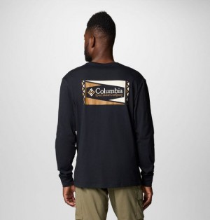 Men Columbia North Cascades™ Long Sleeve T-Shirt Black | US-CJNMOX-683