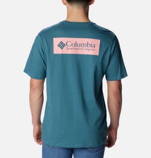 Men Columbia North Cascades™ T-Shirt Blue | US-FCJXRU-312