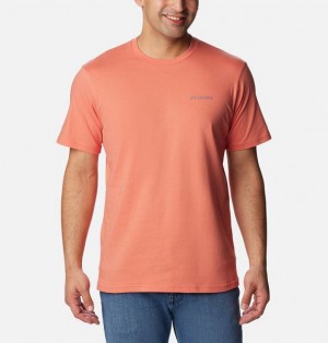 Men Columbia North Cascades™ T-Shirt Coral | US-SBXKOI-208