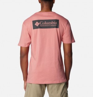 Men Columbia North Cascades™ T-Shirt Pink | US-KXZOIN-753