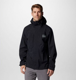 Men Columbia PFG Mackenzie River™ Waterproof Hooded Jackets Black | US-WFTOIX-617