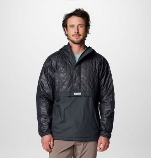 Men Columbia PFG Uncharted™ Insulated Hooded Jackets Dark Grey | US-EHCXVF-471