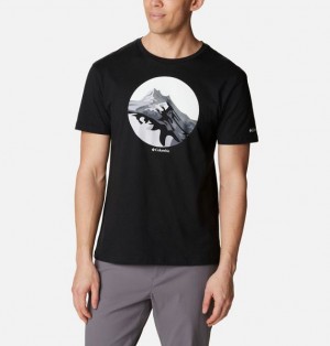 Men Columbia Path Lake™ II Graphic T-Shirt Black | US-HQXAPF-896