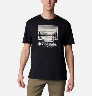 Men Columbia Path Lake™ II Graphic T-Shirt Black | US-LVFYNT-587