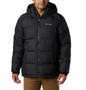 Men Columbia Pike Lake™ Hooded Down Jackets Black | US-QGTDMS-285