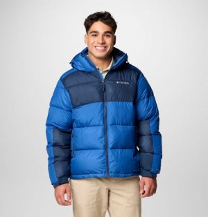 Men Columbia Pike Lake™ II Hooded Puffer Jacket Blue / Navy | US-RXKBHG-583