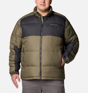 Men Columbia Pike Lake™ II Puffer Jacket Grey / Green / Dark Grey | US-LKGEQJ-345