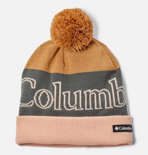 Men Columbia Polar Powder™ II Beanie Dark Grey / Coral | US-PKMISH-051