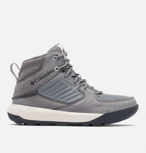 Men Columbia Portlander™ Mid Omni-Heat™ Waterproof Shoes Grey / Black | US-XBIYMK-276