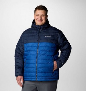 Men Columbia Powder Lite™ II Hooded Insulated Jackets Blue / Navy | US-YDHZEL-146