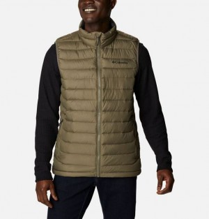 Men Columbia Powder Lite™ II Insulated Vest Grey / Green | US-QJZMRN-692