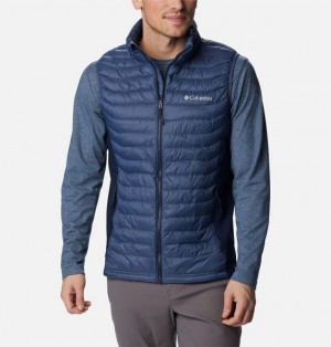 Men Columbia Powder Pass™ Vest Dark Blue / Navy | US-XQIEUA-890