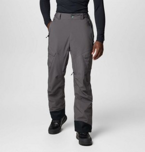 Men Columbia Powder Stash™ II Waterproof Ski Pants Dark Grey / Black | US-OVHIJT-610