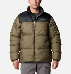 Men Columbia Puffect™ III Puffer Jacket Grey / Green / Black | US-DIBUOK-873