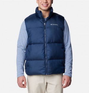 Men Columbia Puffect™ III Puffer Vest Navy | US-KAGMNP-703