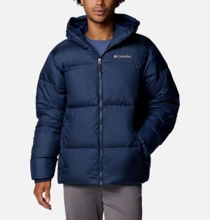 Men Columbia Puffect™ II Hooded Puffer Jacket Navy | US-YPARML-230