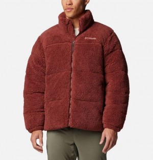 Men Columbia Puffect™ II Sherpa Puffer Jacket Brown | US-LZUOYV-195