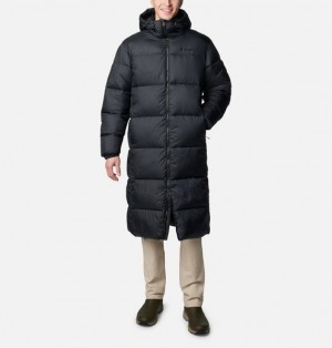 Men Columbia Puffect™ Long Puffer Jacket Black | US-VYEOTF-209