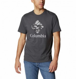 Men Columbia Rapid Ridge™ Graphic T-Shirt Dark Grey / Camo | US-GVRQNY-201