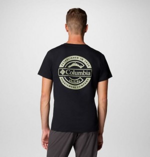 Men Columbia Rapid Ridge™ II Organic Cotton T-Shirt Black | US-ZEATFQ-406