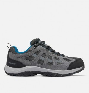 Men Columbia Redmond™ III Waterproof Walking Shoes Dark Grey / Red Blue | US-QFCYZH-804