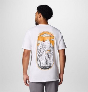 Men Columbia Rockaway River™ Graphic T-Shirt White | US-AGZLKT-736