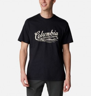 Men Columbia Rockaway River™ Graphic T-Shirt Black | US-XQRNZH-063