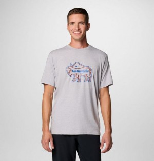 Men Columbia Rockaway River™ Outdoor T-Shirt Grey | US-CLPSBW-016